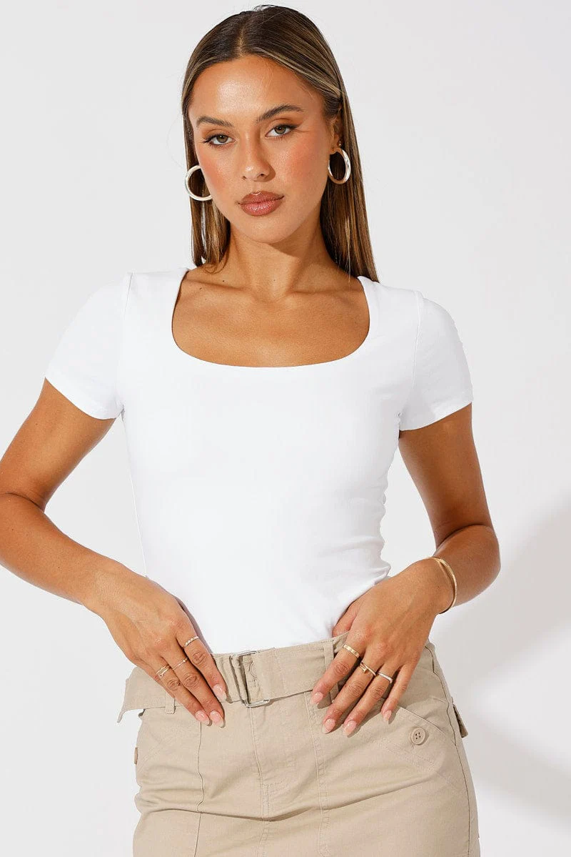 White Supersoft Top Short Sleeve