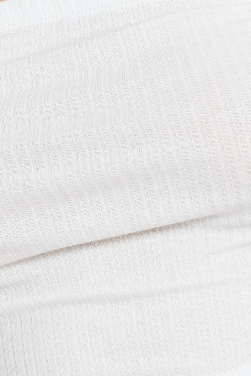 White Bandeau Top Sleeveless