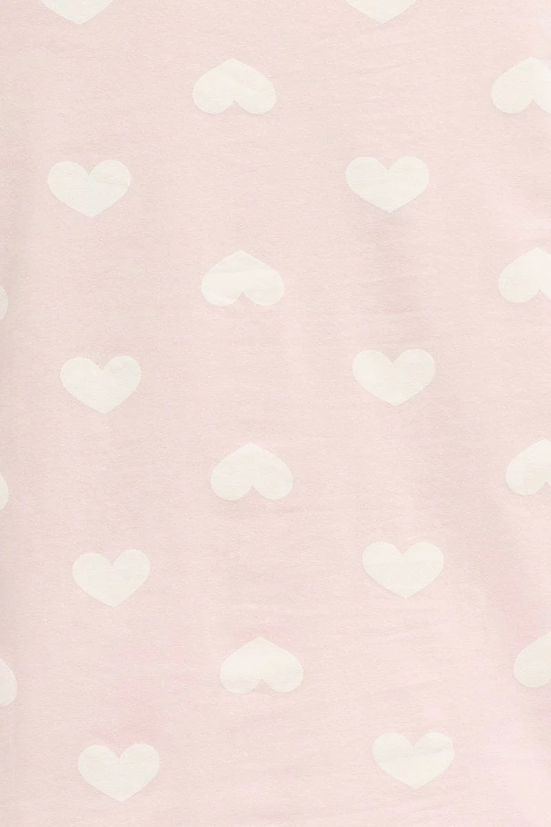 Print Short Sleeve Top & Shorts Pj Set