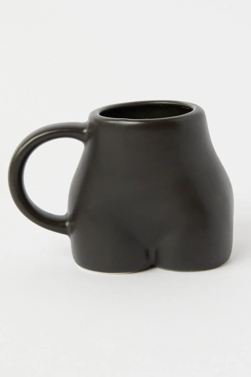 Black Ceramic Booty Mug
