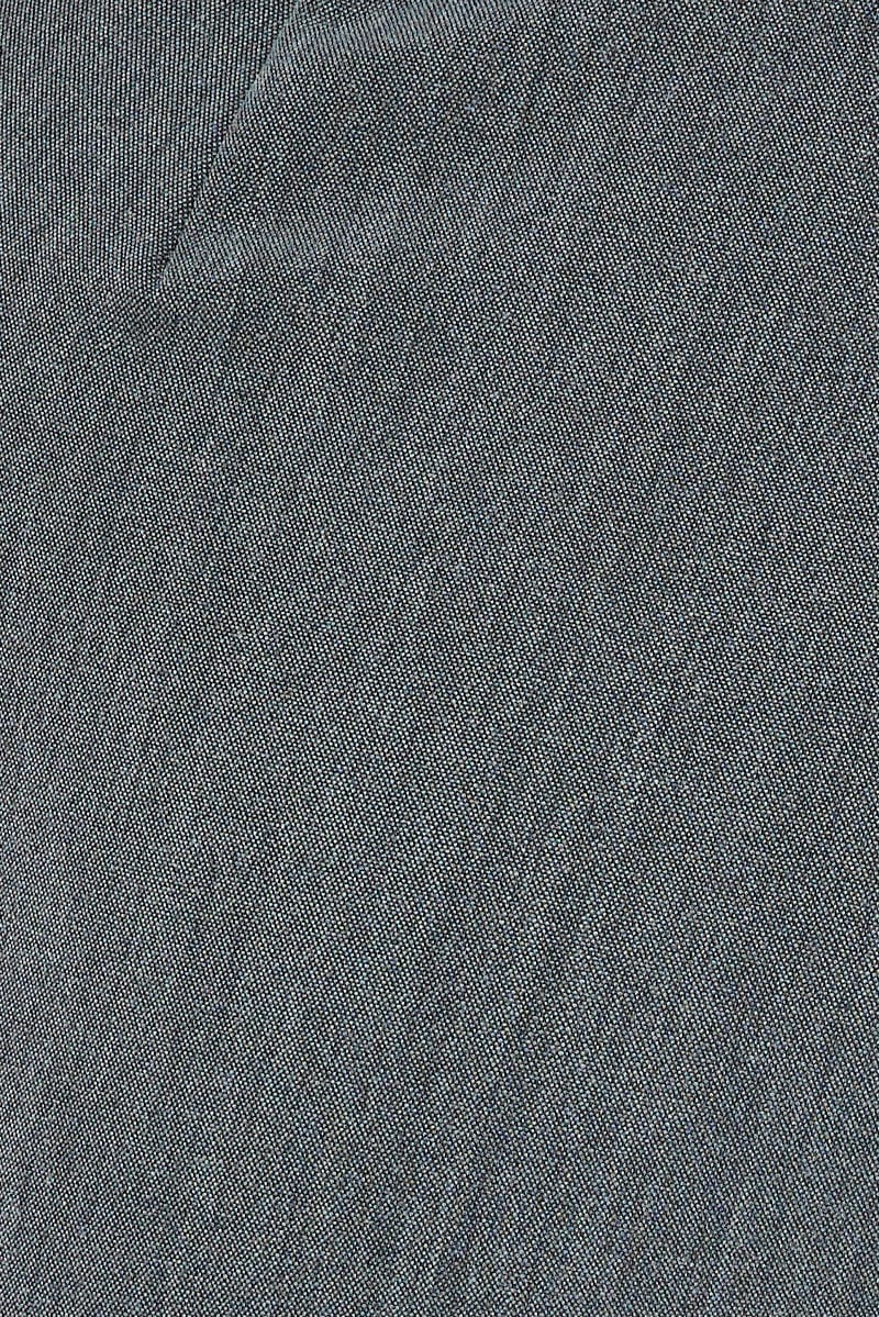 Grey Wide Leg Pants Turn Down Waist Low Rise