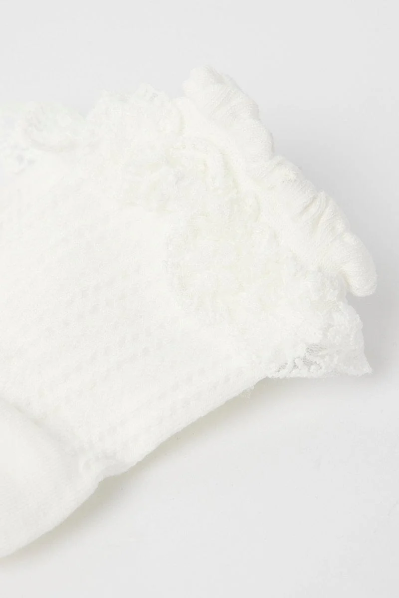 White Lace Frill Socks