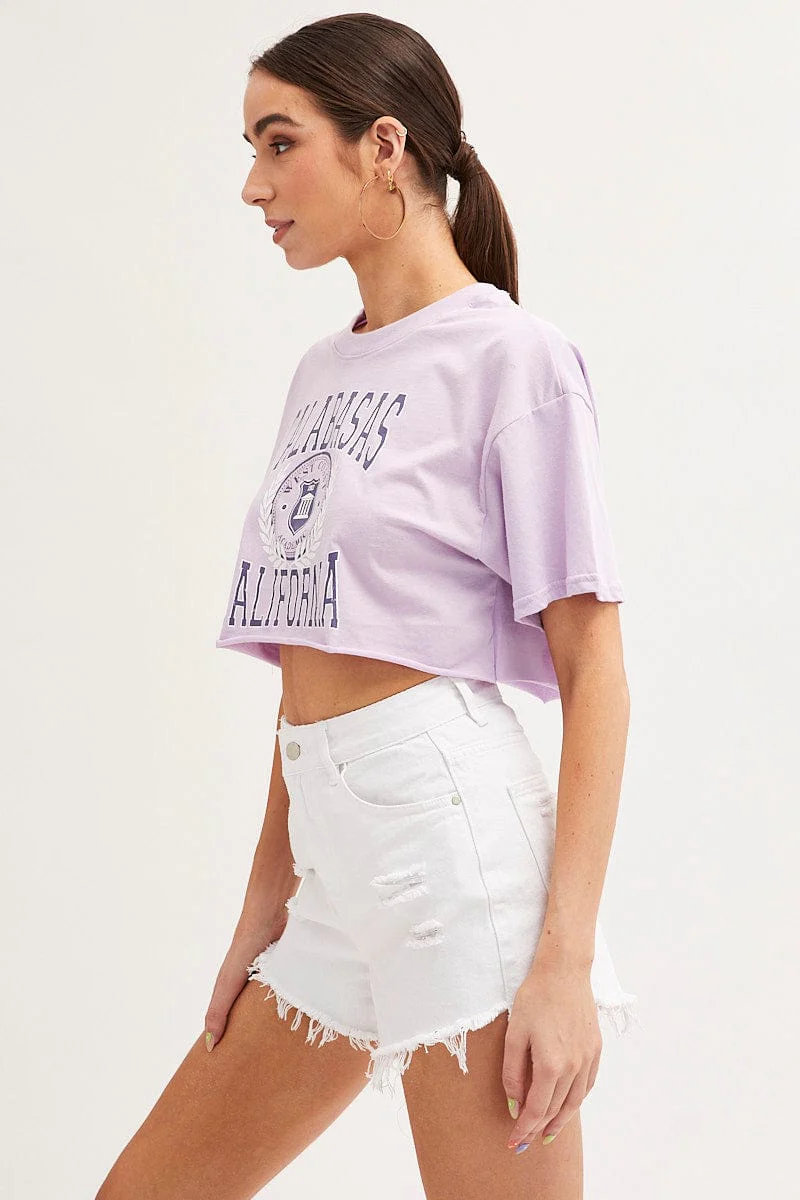 White Denim Shorts High Rise Relaxed