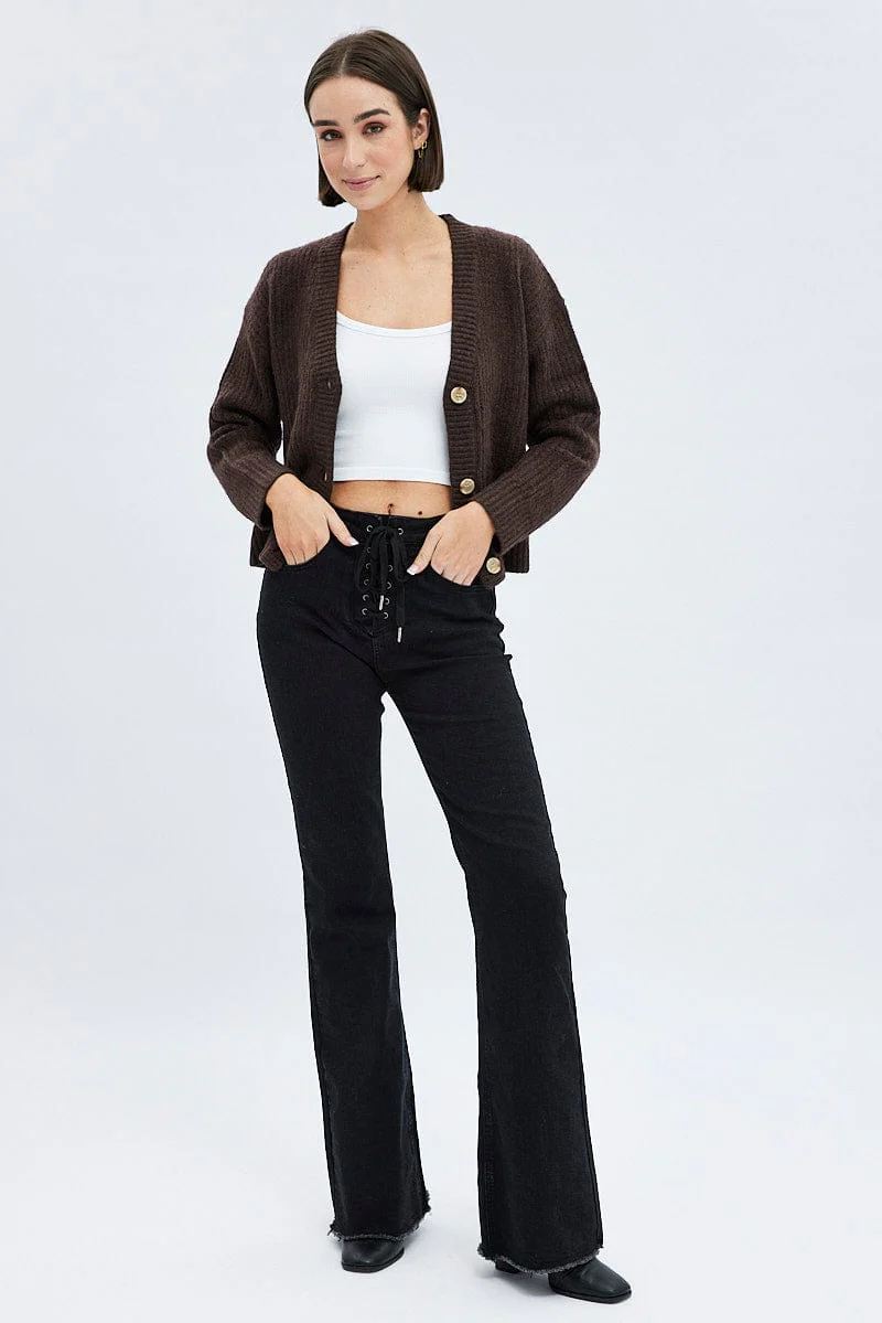 Brown Oversized Cardigan