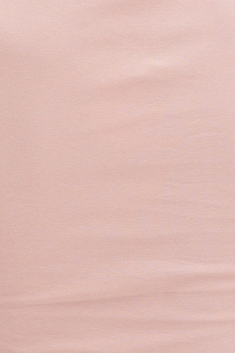 Pink Dress Short Sleeve Crew Neck