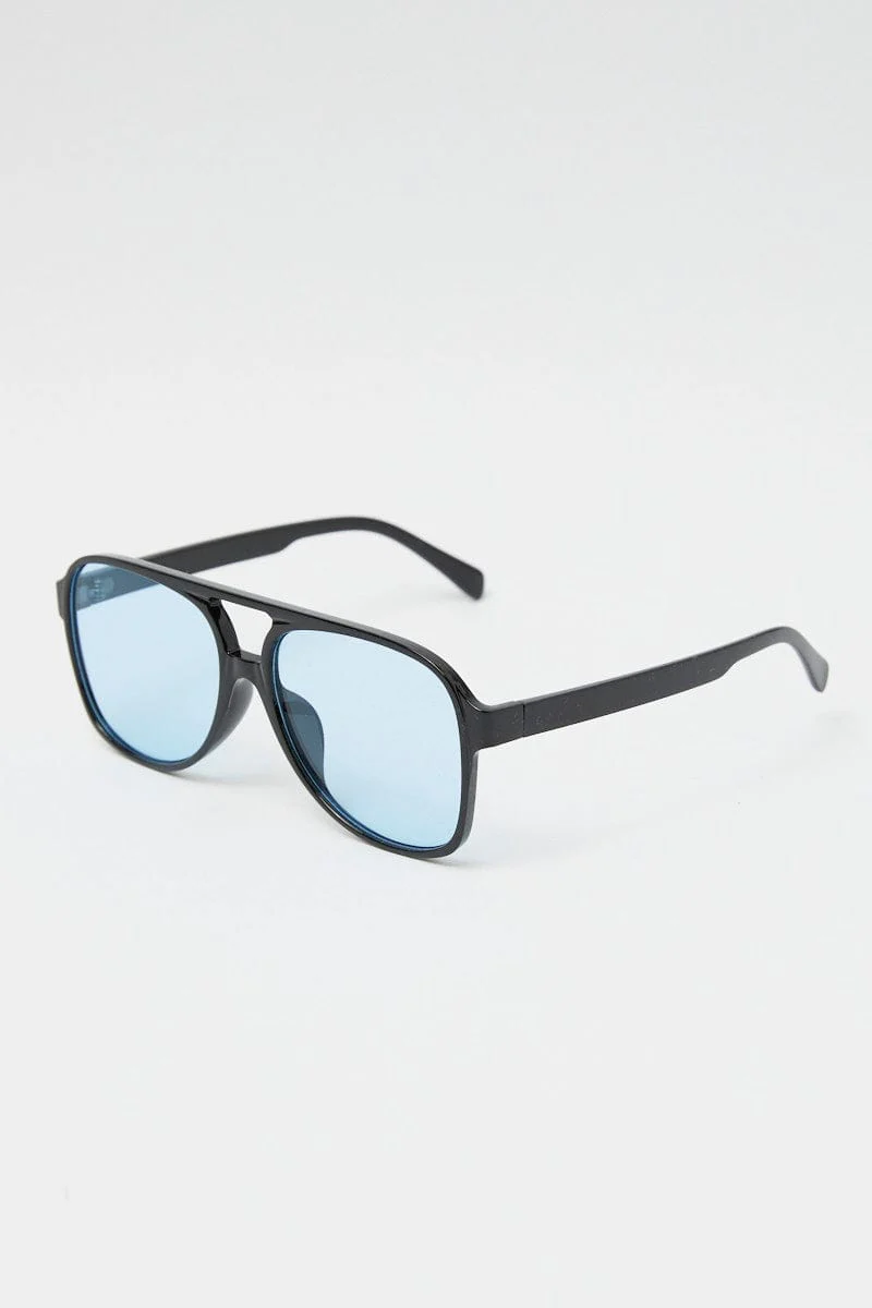 Blue Animal Print Fashion Sunglasses