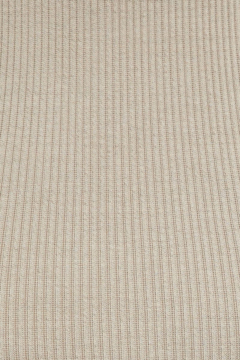 Brown Tank Top Sleeveless Crew Neck Washed