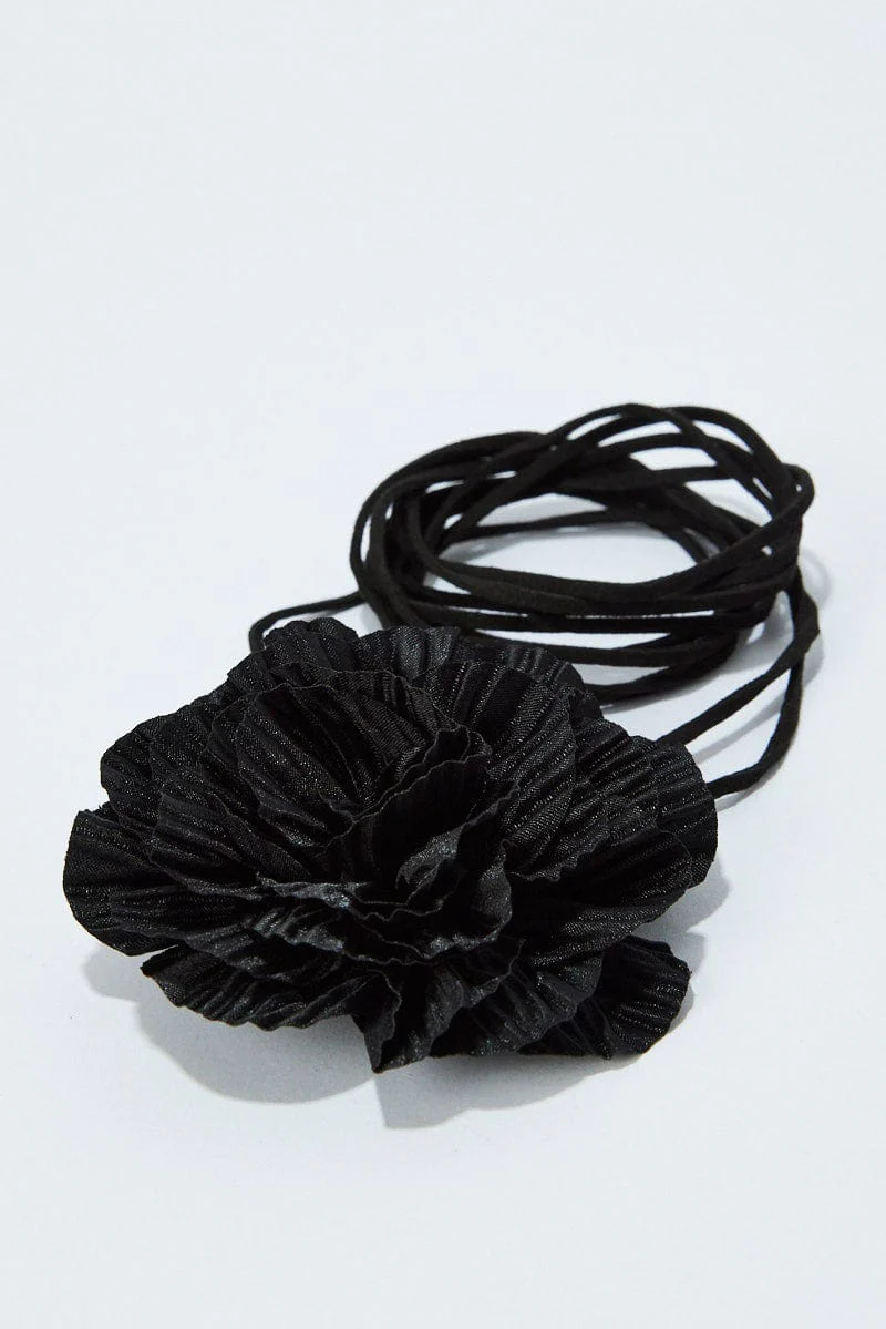 Black Rosette Belly Chain