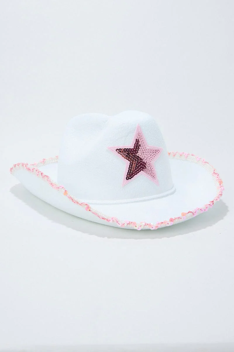 White Festival Cowboy Hat