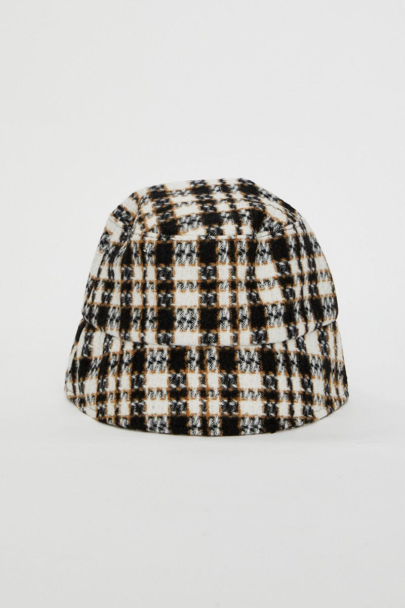 Black Plaid Bucket Hat