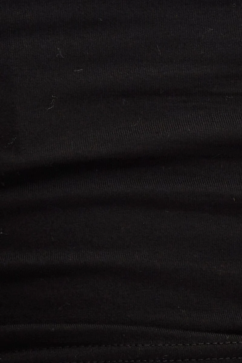 Black Singlet Crop Top