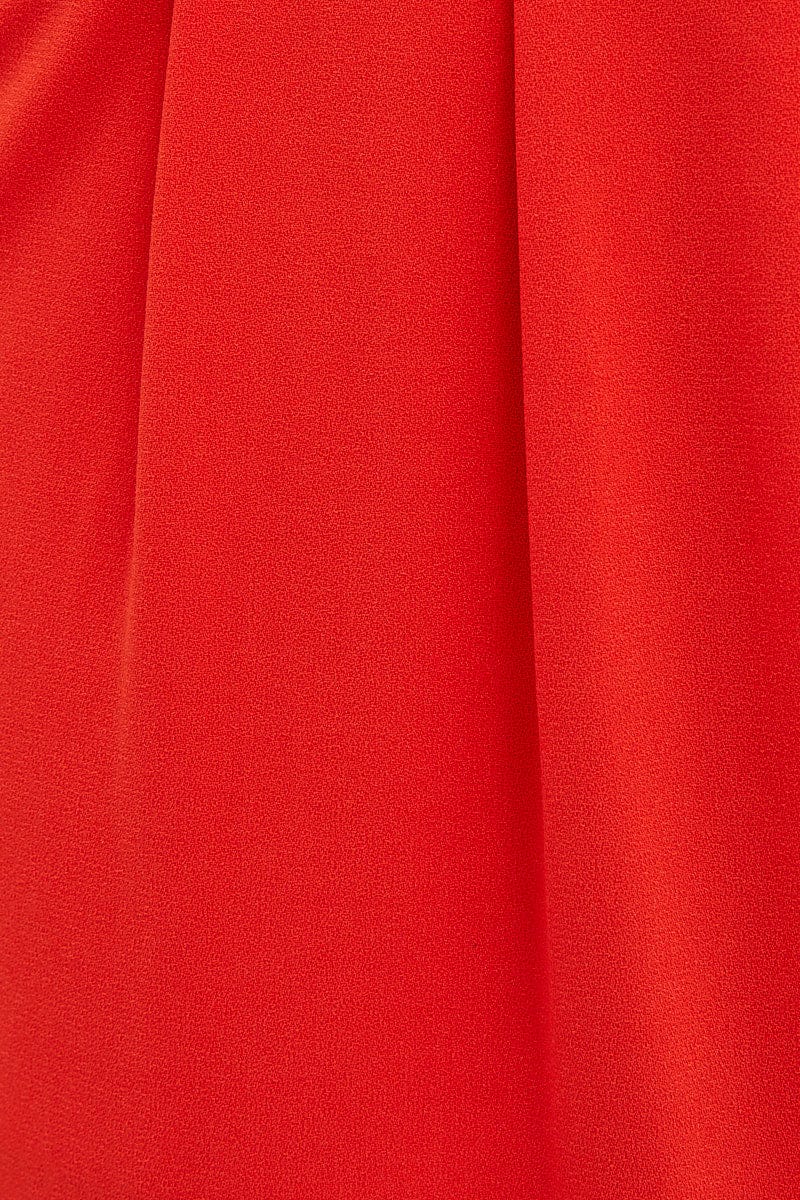 Orange Wide Leg Pants High Rise