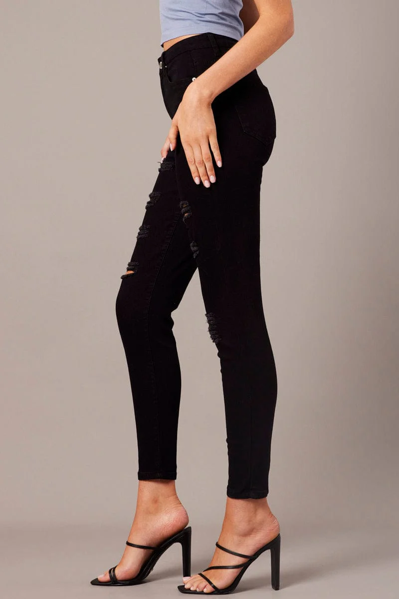 Black Skinny Jean High Rise