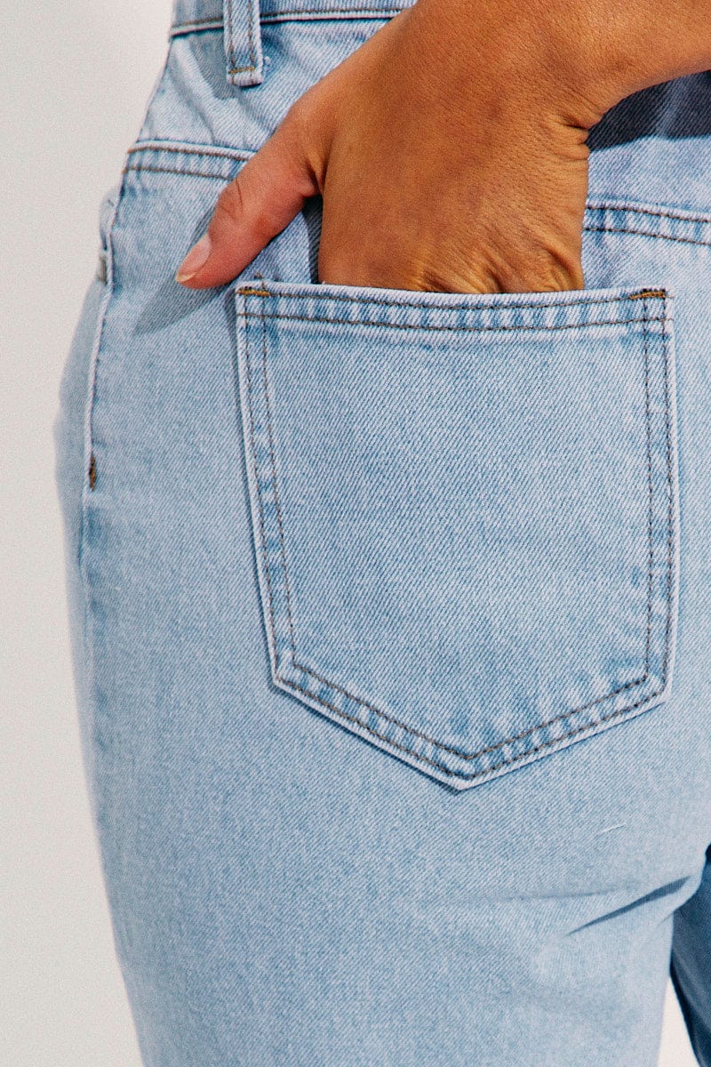 Blue Skinny Denim Jeans High Rise