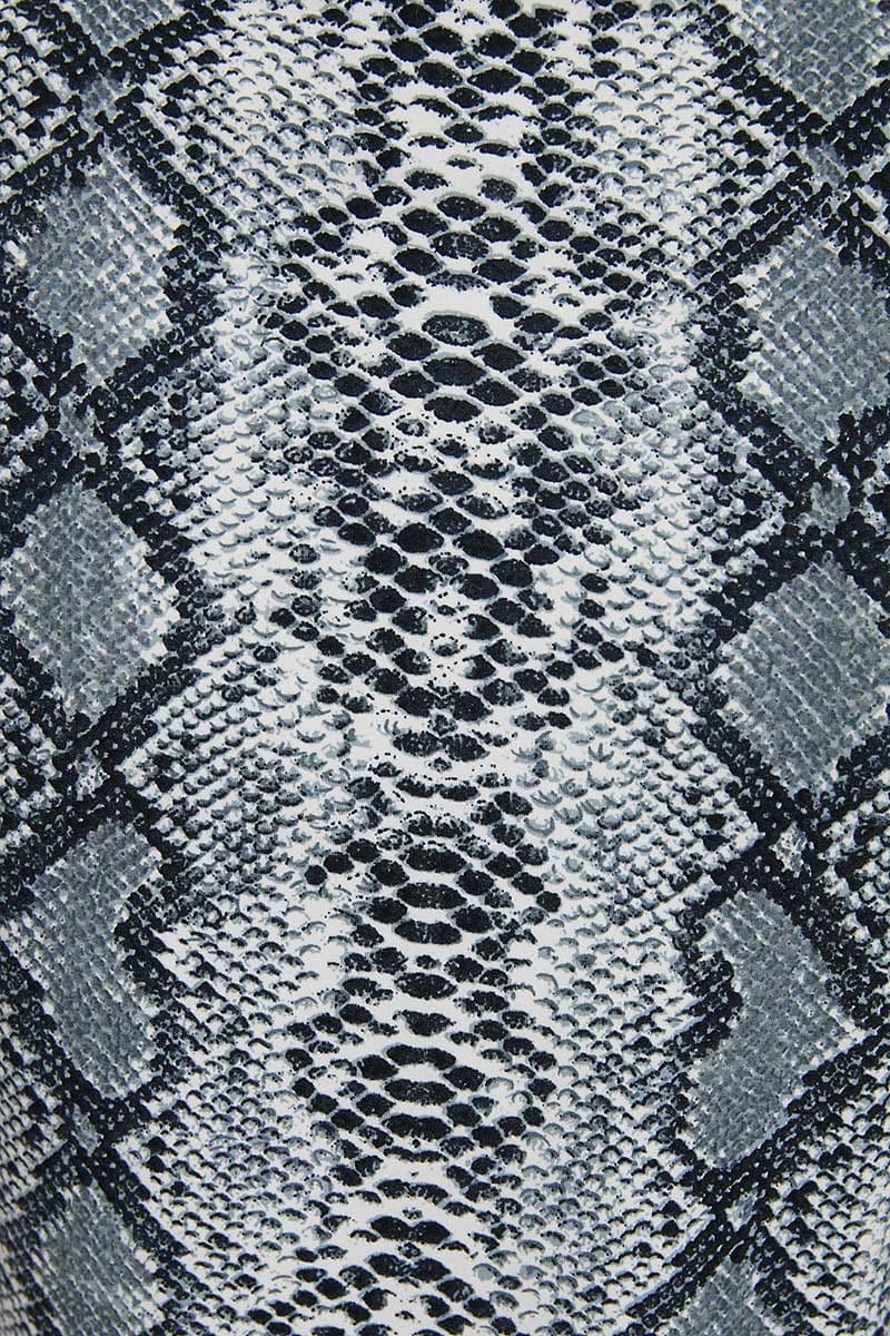 Print Angel Wing Snake Print Ringer Tee