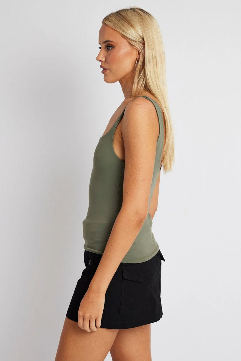 Green Supersoft Top Sleeveless