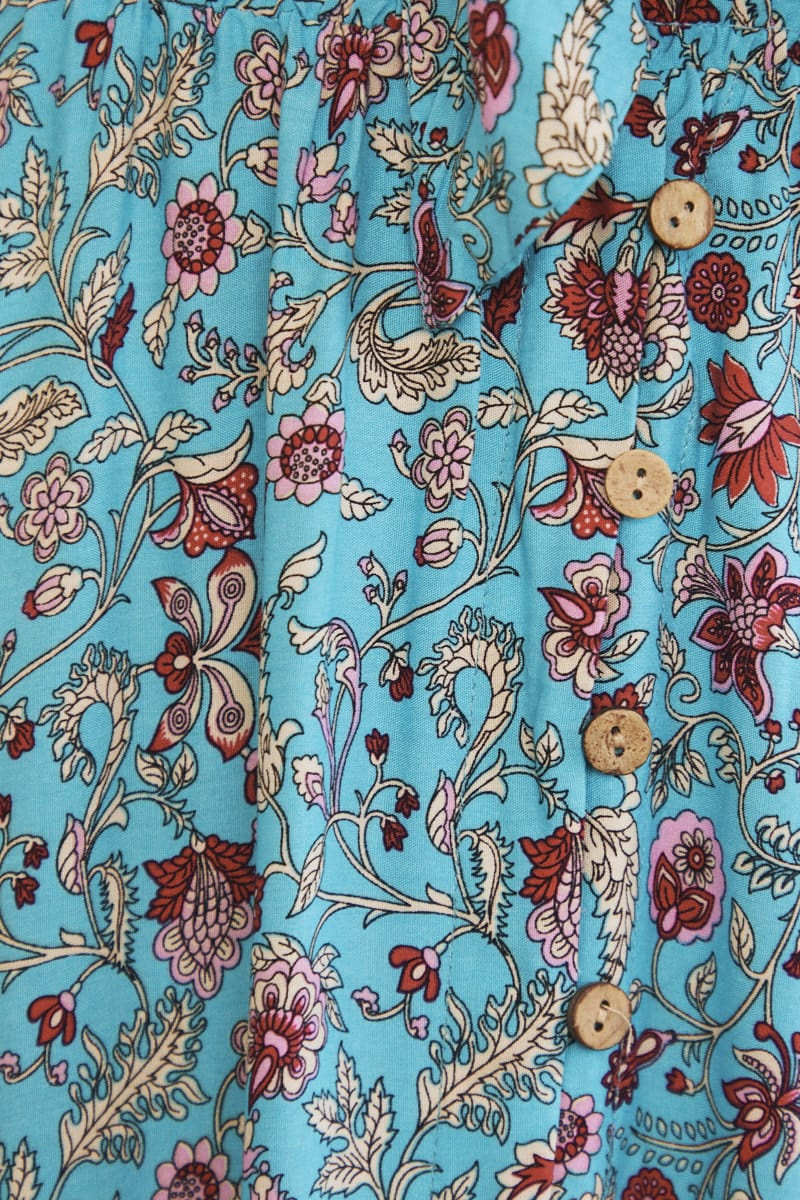 Print Boho Print Maxi Skirt High Rise