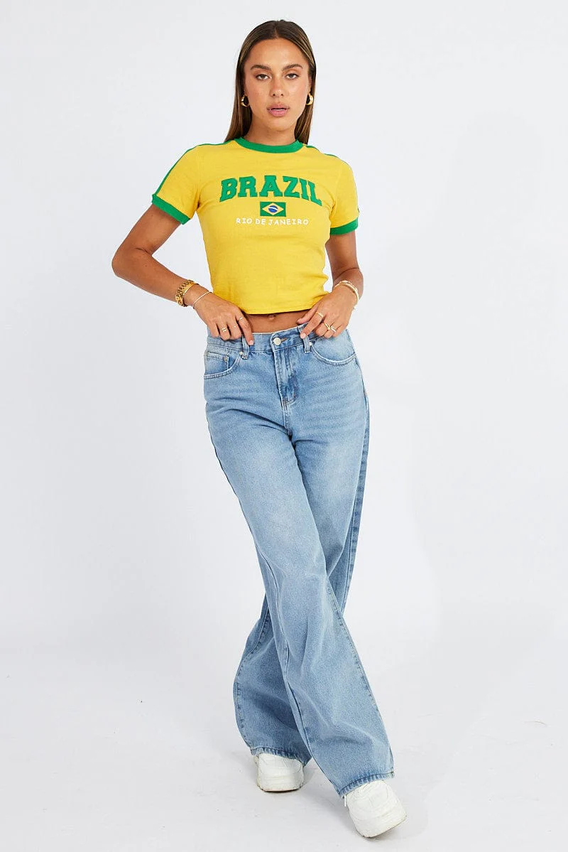 Yellow Graphic Tee
