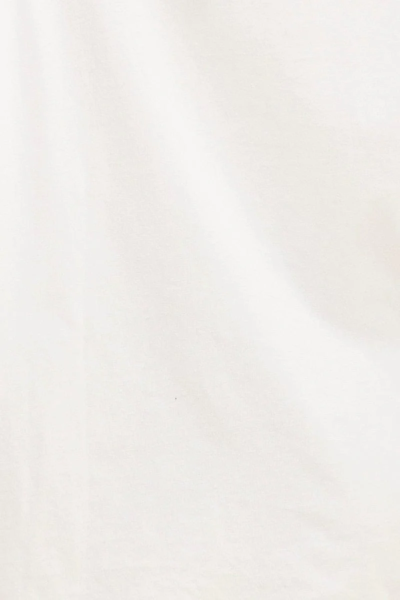 White Jamie Cotton Jersey Crew Neck Oversized T-Shirt