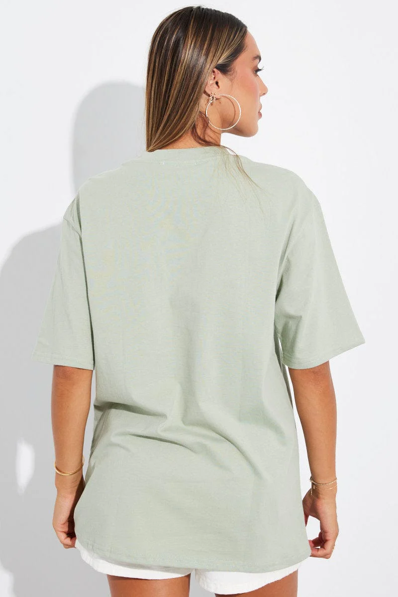 Green Graphic Tee Short Sleeve