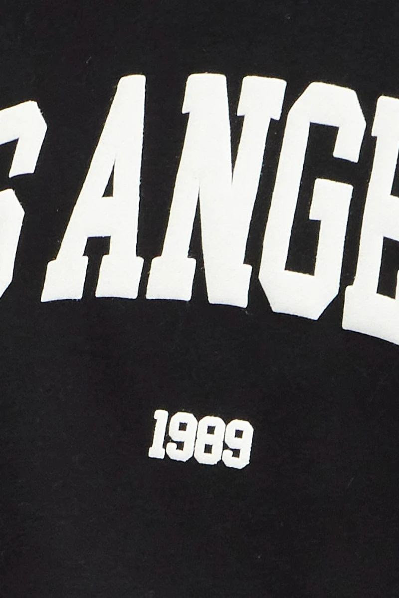 Black Graphic Sweater Long Sleeves