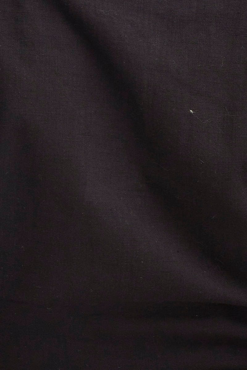 Black Crop Top Short Sleeve Tie Front