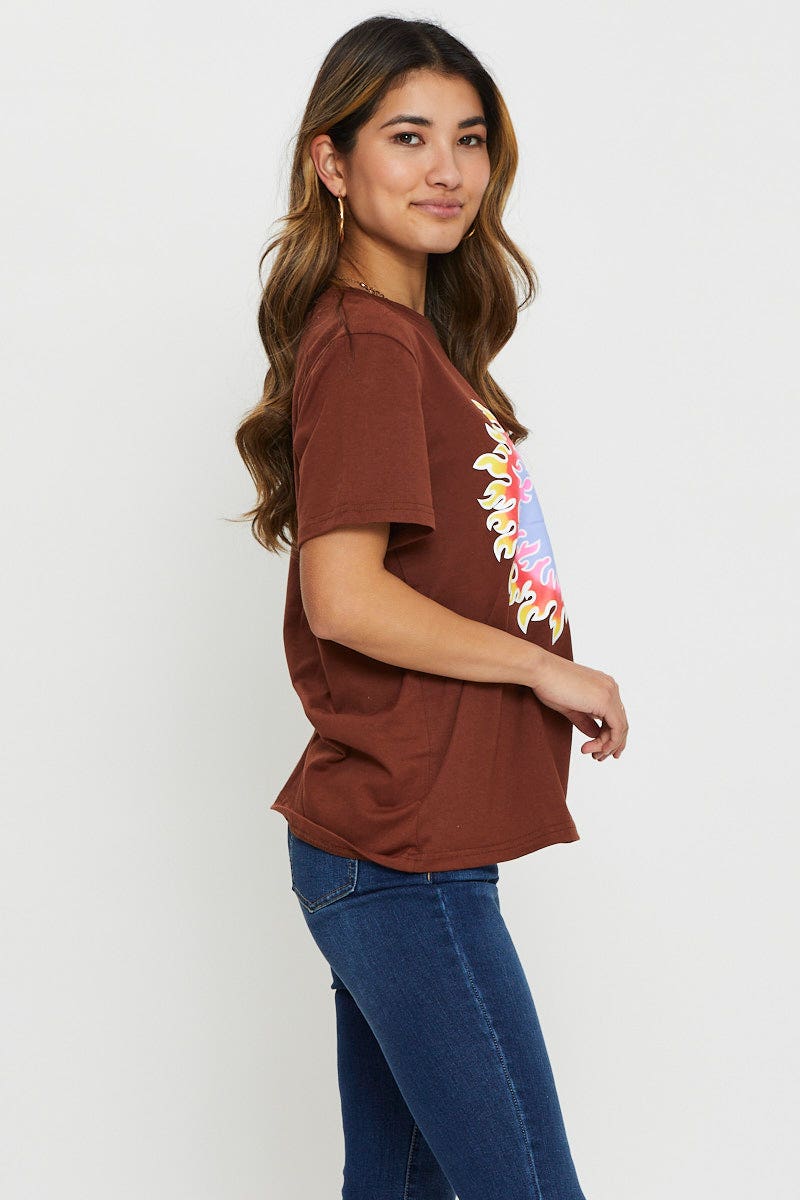Brown Yin Yang T-Shirt