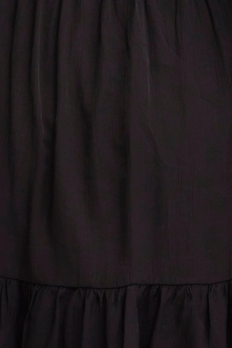 Black A Line Dress Long Sleeve Mini