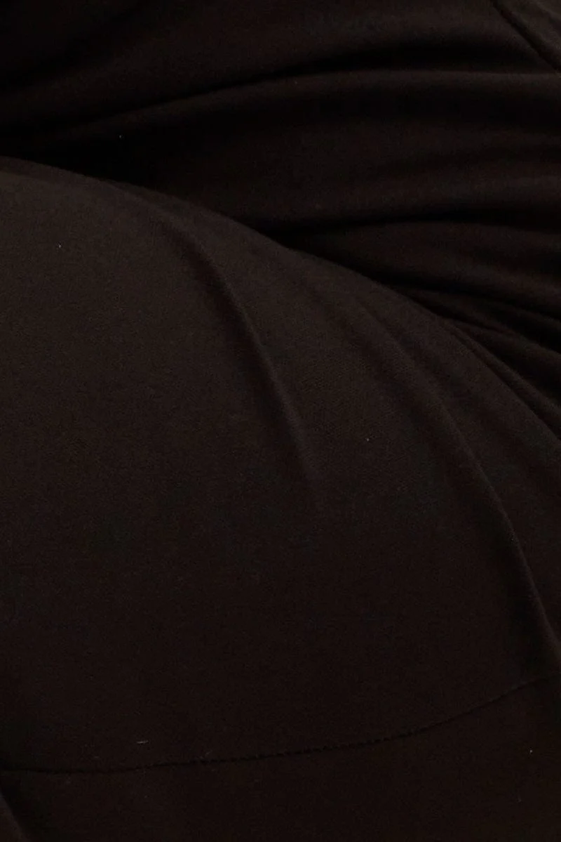 Black One Shoulder Dress Midi Bodycon