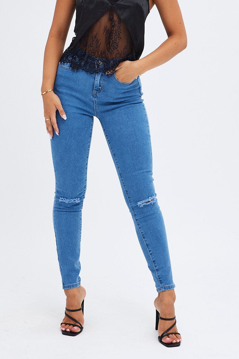 Denim Skinny Denim Jeans Mid rise