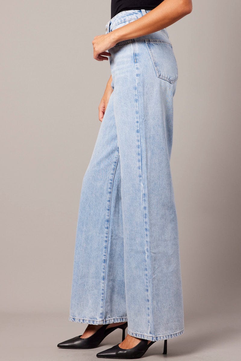 Denim Wide Leg Jean High Rise