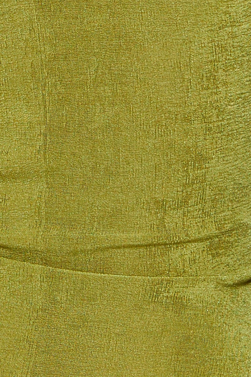 Green Mini Dress Slinky Jersey Cut Out