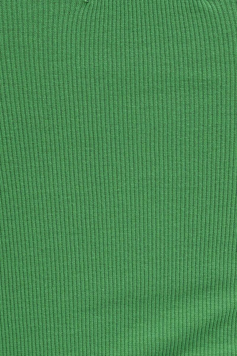 Green Bodysuit Singlet Round Neck