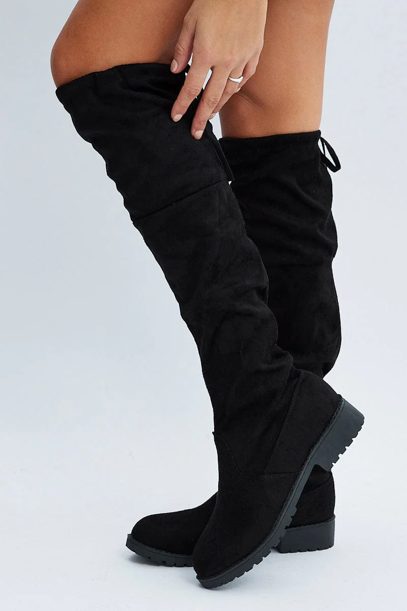 Black Over The Knee Boots