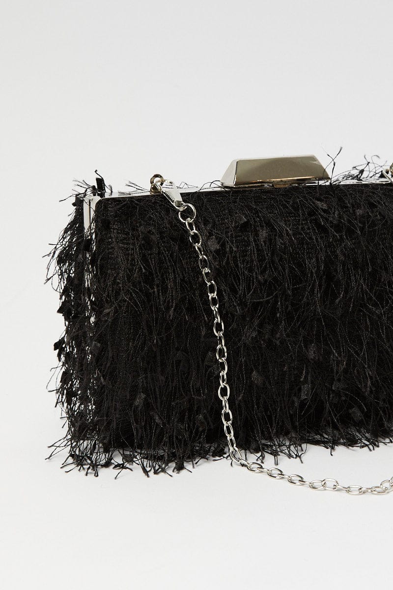 Black Tassel Clutch Bag