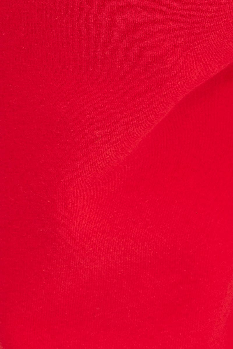 Red Track Pants High Rise Jogger