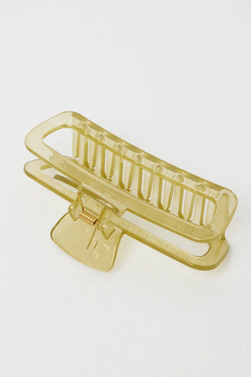Green Large Hair Claw Clip
