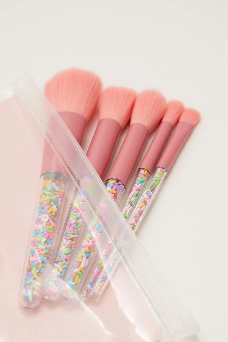 Pink 5Pcs Makeup Brush Set