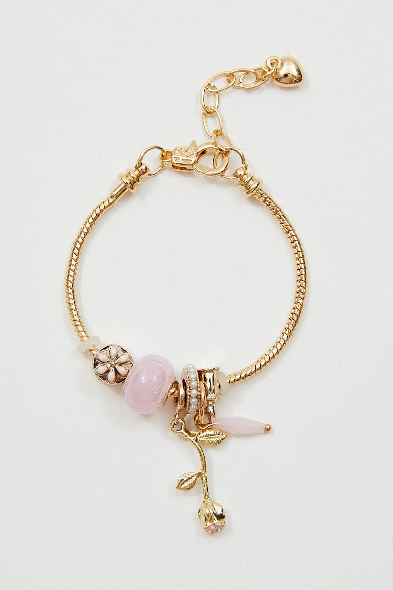 Pink Charm Bracelet