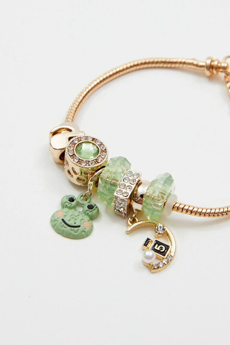 Green Charm Bracelet