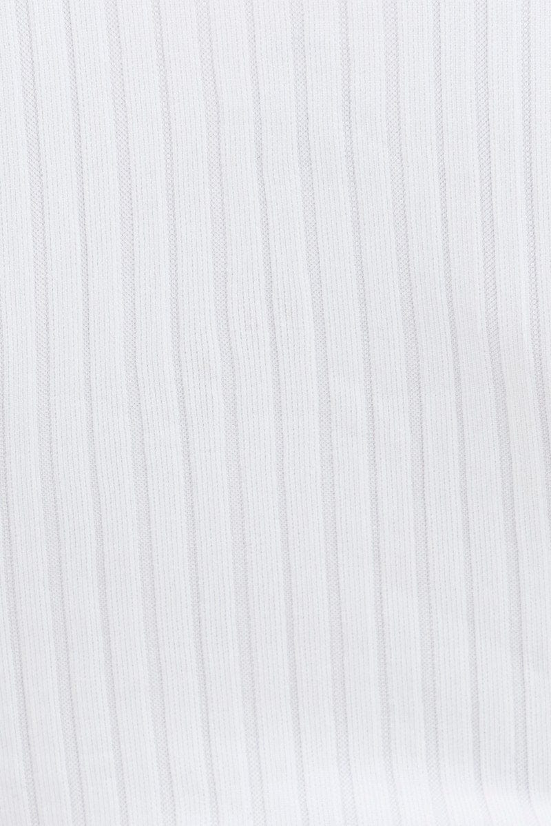 White Tank Top V Neck Seamless