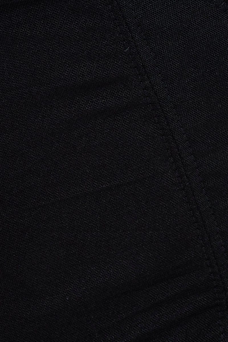 Black Corset Tank Top Tie Lace Back