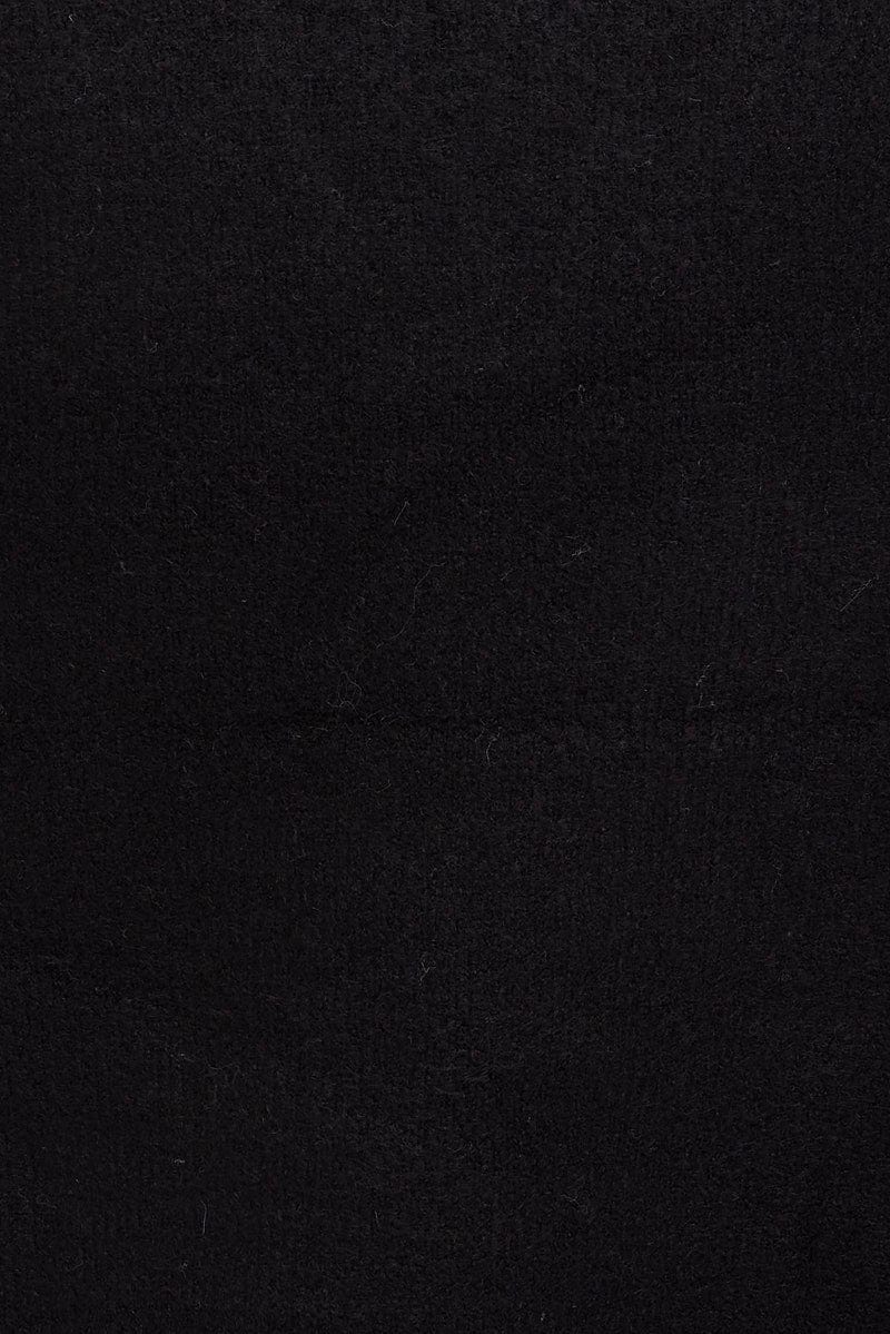 Black Collar Knit Jumper Stripe