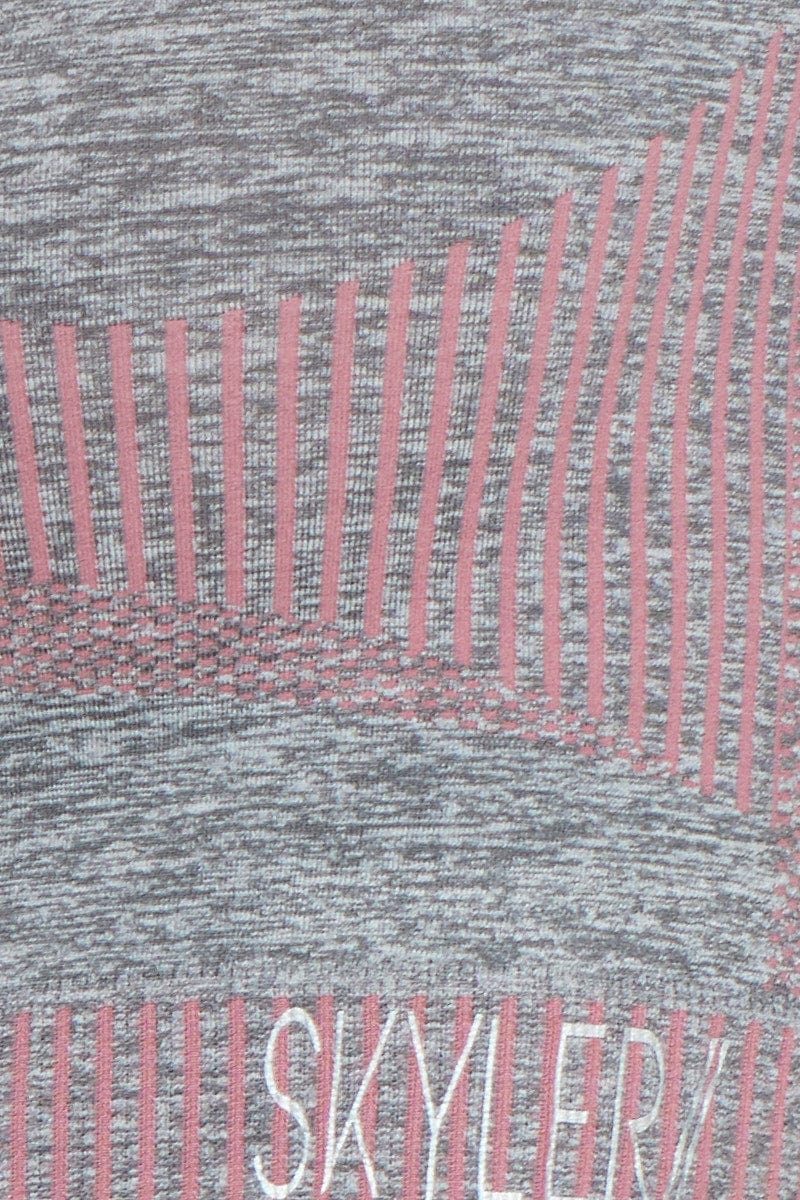 Pink Seamless Ombre Long Sleeve Top