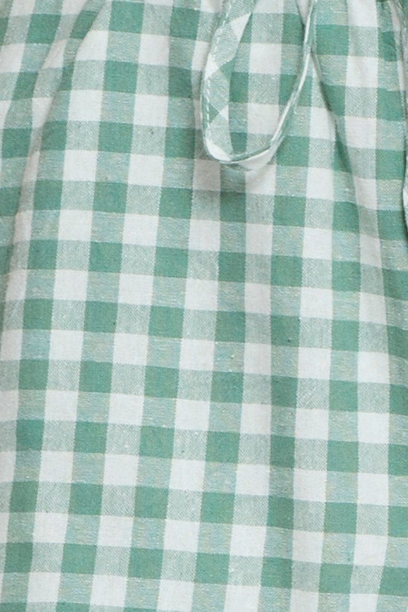 Check Shorts Elastic Waist