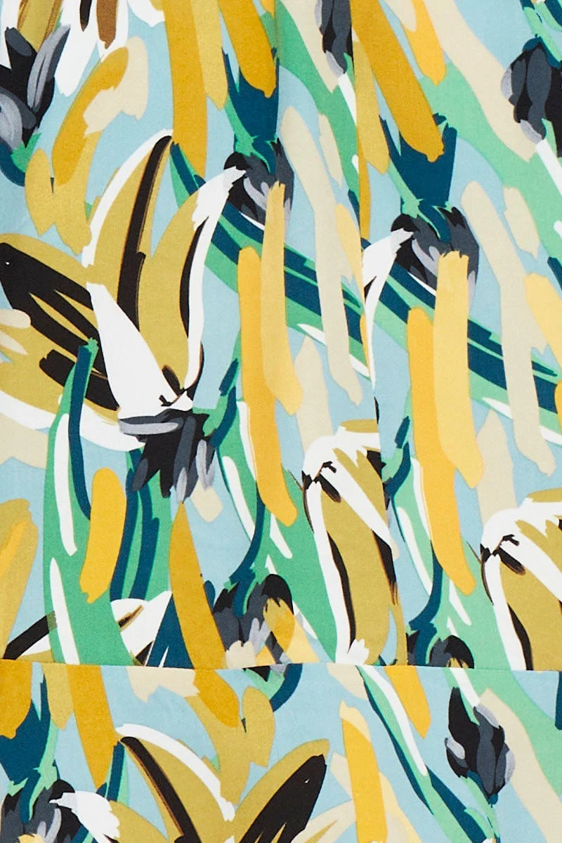 Print A Line Dress Mini