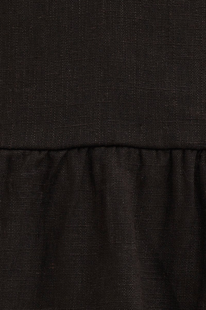 Black Peplum Top Sleeveless