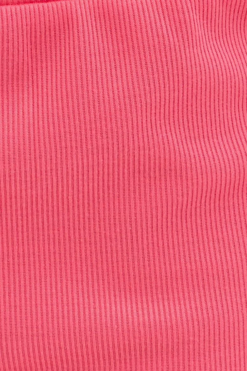 Pink Crop Top Loungewear Set