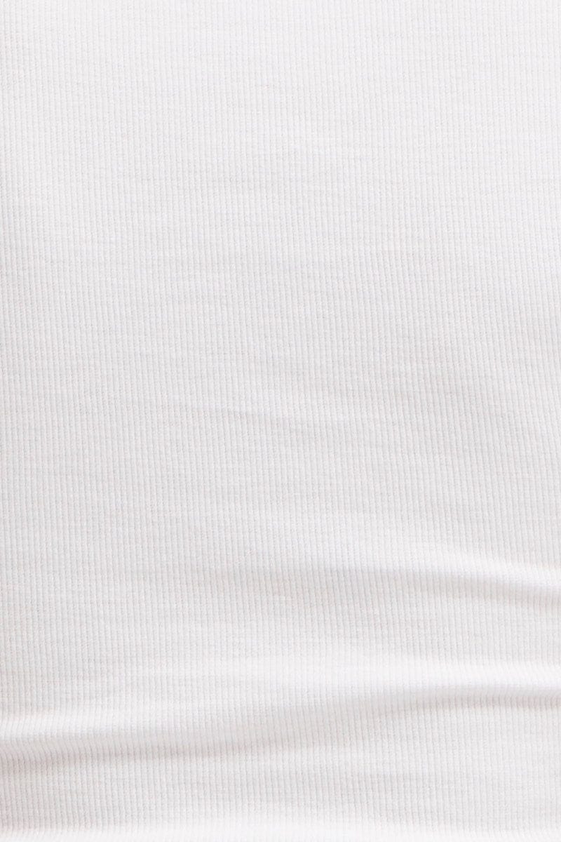 White Top Short Sleeve Round Neck