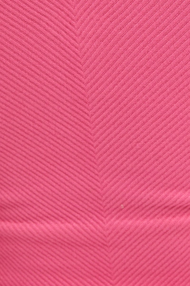 Pink Bralette Seamless Rib